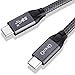 USB C to C Cable 1.5 ft, OrxnQ USB C 3.1 GEN 2 Cable(10Gbps/100W) USB C to USB C Cable Power Delivery Nylon Braided Cord with E-Marker Chip for Google Pixel 2/3/XL, MacBook, Galaxy S10 S9 S8 Plus