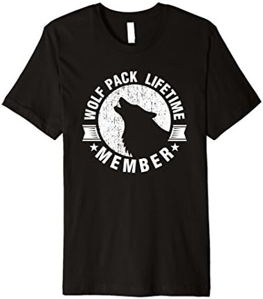 Mens Lifetime Wolf Pack Member Distressed Howling T-shirt 2XL Black