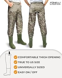 Foxelli Hip Waders – Waterproof Camo Hip Waders