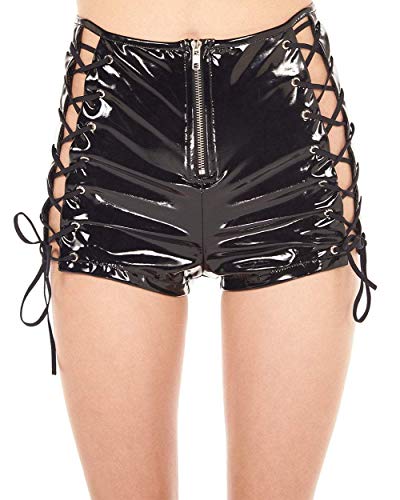 vinyl high waisted shorts