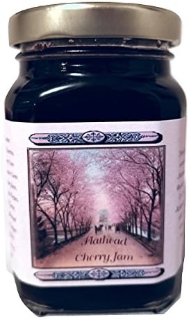Montana Flathead Cherry Jam Breakfast - Essential 9 oz Jar - Flathead Lakes Grown from Bounty Foods is Vegan Friendly | Gluten-Free | Non-GMO Great for Toppings - Desserts - Craft Bread (FCJ 9oz)