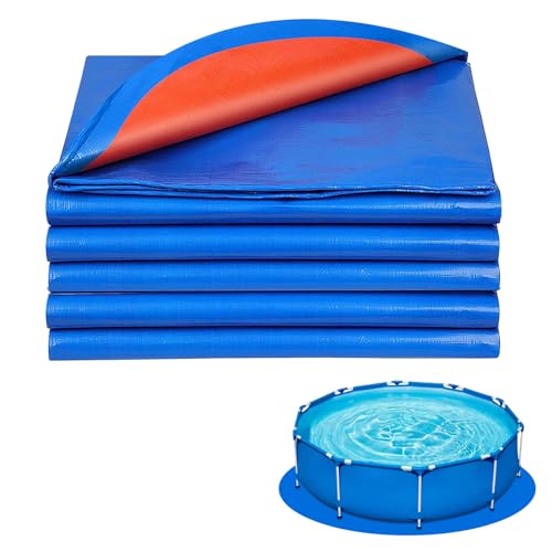 tivekeo Protective Mat for Round Swimming Pool 15 ft (4.6 m) | For flat swimming pools, tear-resistant protection