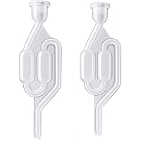 JUNZHIDA Twin Bubble Airlock, Hydrolocks for Fermenting, Brewing, Beer, Wine, Sauerkraut Set of 2