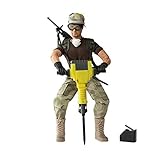 World Peacekeepers Army Men Action Figures: 30-Pt. Full-Motion 12-Inch Army Toys w/ Ninja Grip, Jackhammer, Gas Can, Goggles & Military Camo (Combat Engineer)