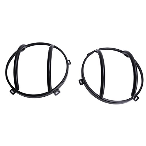 Jade 2pcs Black Headlight Guards For Jeep Wrangler JK Car Vehicle Parts Accessory 2007-2016 - Thumbnail 6
