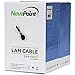 NavePoint CAT6 Ethernet Cable - CCA Bulk CAT6 Cable 250ft Ethernet Cable, 550MHz, 23AWG 4 Pair, Unshielded Twisted Pair (UTP), Solid Black