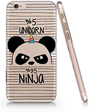 Cute Panda 5% Unicorn 95% Ninja Slim Iphone 6PLUS Case, Clear Iphone Hard Cover Case For Apple Iphone 6PLUS Emerishop (iphone 6 plus)