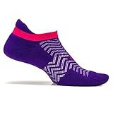 Feetures - High Performance Cushion - No Show Tab - Athletic Running Socks for Men and Women - Chevron Iris - Size Medium