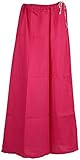 Saris and Things Sari Petticoat Stitched Saree Petticoat Adjustable Waist Sari Skirt (Raspberry)