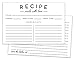 Set of 50 Premium Recipe Cards - 4x6 Double Sided - Black and White Modern Style