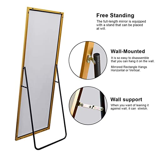 OGCAU Full Length Mirror Floor Mirror with Standing or Hanging, Full
