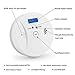 Combination Smoke and Carbon Monoxide Detector with Display, Battery Operated Travel Portable Fire CO Alarm for Home and Kitchen