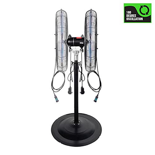 OEMTOOLS 23979 30" Oscillating Pedestal Misting Fan, Outdoor Fan with