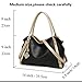 Soft Leather Purse Large Handbag Women Tote Hobo Handbags Shoulder Bag Top handle Satchel (Black Golden)