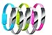 Three Legs 5 Pack Mini Short Flat Bracelet Charging Data Cable Cord compatible with iPhone 6+/6/5S/5, iPad mini 4th, iPod touch 5, nano 7 - 0.72 ft (8.66 Inch)