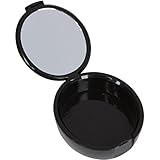 Invisalign or Essex Style Invisible Aligner Tray Case with Mirror - Black