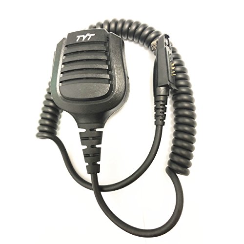 Original TYT Remote Hand/Shoulder Speaker Mic Microphone for Digital DMR Dual Band Radio TYT MD-2017/ MD-398 IP67 Waterproof Two Way Radio, for RT82/ RT83 /RT87 / V-2017