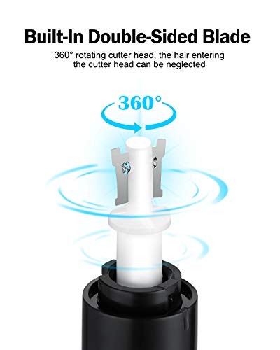 Nose Hair Trimmer for Men & Women, HAMSWAN Upgraded 2019 Version Electric Painless grooming Nostril and Ear Hair Trimmers/Clippers Removal,Mute Motor,Double-Edge Stainless Steel Blades, Battery-Operat
