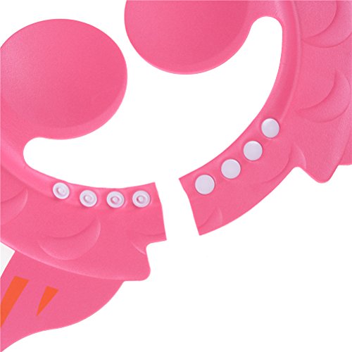 Ioffersuper 1 Pcs Cartoon Wash Hair Shield Protector Baby Kids Safe Bathing Shower Cap Shampoo Hat Pink - Thumbnail 4