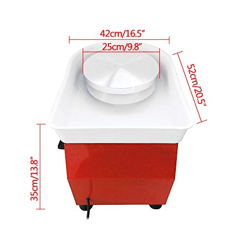 PROMOTOR Pottery Forming Machine, 25CM/9.8'' Table Top Pottery Wheel Ceramics Clay Tool