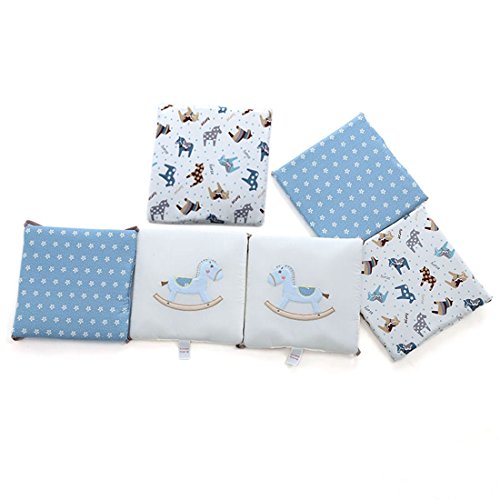 Hengfey Baby Crib Bumper Breathable Cotton Pad Horse 30 cm × 6 PCS - Thumbnail 2