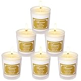 Aromama Scented Candles, Natural Soy Wax Aromatherapy Glass Candle Gift Set, Jasmine, Lotus, Lilac, Gardenia, Rose, Vanilla, Pack of 6