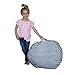 Stuffed Animal Storage Bean Bag Cover | Premium Canvas Storage Solution For Plush Toys (Gray) | By avaci