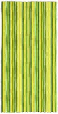 31.49"W x 62.99"L Cotton Microfiber Bath/Hand Towel,Lime Green,Pastel Toned Vertical Bands Striped Lines Geometric Figures Soft Print Decorative,Pale Green Yellow,Ultra Soft,For Hotel Spa Beach Pool B