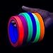 UV Reactive Blacklight Fluorescent Gaffers Cloth Tape Larger Size - Professional Grade - Glow Party Supplies - Neon Party Decorations - 6 Pack - 6 Colors - 0.59in X 60ft per Roll