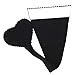 Invisible C-String Thongs Lingerie Seamless Underwear No Panty Line Strapless Thong Panties (S/M, Black)