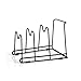 Pan Organizer Rack - Kitchen Cabinet Pantry Pots and Pans Holder, Black
