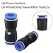 Heqishun 45 Pcs Straight Push Connectors, Black & Blue, Plastic, 1/4, 5/16, 3/8 Tube Fittings, Push-to-Connect, HOSE PIPE FITTING, Connector