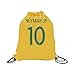 Neymar Jersey Style T-shirt Kids Neymar Jr Jersey Brazil T-shirt Gift Set Youth Sizes ✓ Premium Quality ✓ ✓ Soccer Backpack Gift Packaging (YM 8-10 Years Old, Neymar)