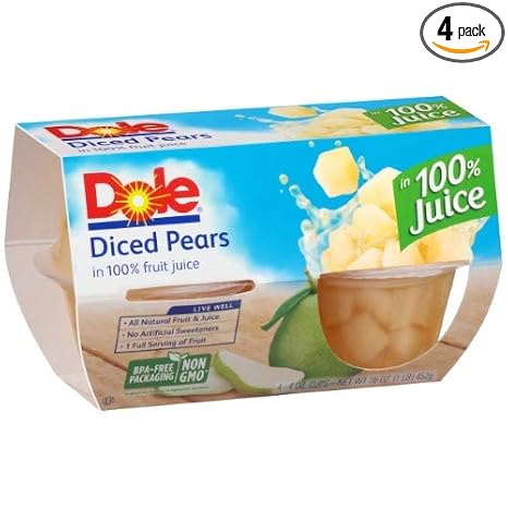 Dole diced pears in 100% Fruit Juice (038900029005)