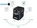 Travel Adapter Universal Travel Adapter with 4USB Ports/5A Travel Charger Plug PowerIQ Wall Adaptor All-in-One International Power Converter Worldwide Outlet AC Socket for US/UK/EU/AU by ATECH