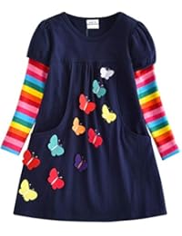 Winter Toddler Girl Clothes Cotton Long Sleeve Girls Dresses for Kids 2-8 Years