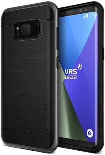 VRS DESIGN Galaxy S8 Case, Dual Layer Protective Phone Case [Dark Silver] Premium Shockproof TPU Silicon Heavy Duty PC Bumper Cover for Samsung Galaxy S8 [High Pro Shield]