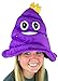 Purple Poop Emoji Light Up Plush Hat with Crown