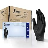 1st Choice Black Nitrile 4 Mil Thick Disposable Gloves Medium Case of 1000 Exam Medical Latex Free Black Medium