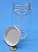 BearCreekMall (Pack of 6) 16 Oz. Clear Plastic PET Round Wide-mouth Jars with White Caps