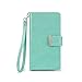 Galaxy Note 2 Case, IZENGATE [Classic Series] Wallet Case Premium PU Leather Flip Cover Folio with Stand for Samsung Galaxy Note 2 (Mint)