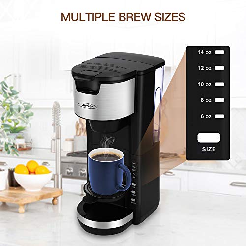 Coffee Maker, Single Serve Coffee Maker For Single Cup Pod & Coffee