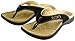 Neat Feat Men's Zori Sport Orthotic Slip-on Sandals Flip Flop, Black/Tan, 8 D US