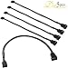 Dayree 10.5" 4 Pin PWM Fan Extension Cable Connector Case Braided Sleeved Extending Fan Cables Male to Female Compatible with 4Pin and 3pin Fan Set of 5 primary