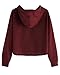 MayBest Women Autumn Fashion Hoodies Long Sleeves Shirts Sweatershirt Crop Top Pullover Sports Tops Sweater Wine Red One Size