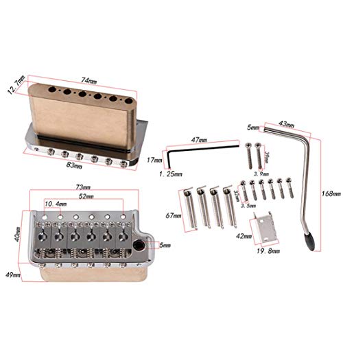 difcuyg5Ozw Professional ST Electric Guitar Tremolo System Brass Bridge with Stainless Steel Saddles Instruments Part