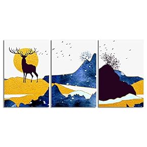 NWT Canvas Wall Art Abstract Chinese Landscape Painting...