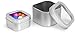 Nakpunar 6 pcs Clear Top Square Tins - 8 oz