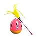 Tumbler Kitten Toys Balls Interactive Cat Toys Teaser Wands with Feathers