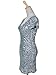 Anna-Kaci Womens Sexy Sparkly Glitter Sequin V Neck Bodycon Mini Party Dress